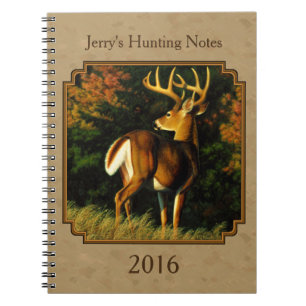 Whitetail Buck Deer Jagdtan Notizblock