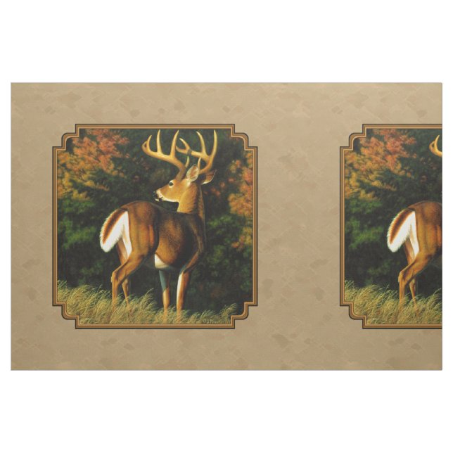 Whitetail Buck Deer Jagdtan Stoff (Fat Quarter (45,7 x 55,9 cm))