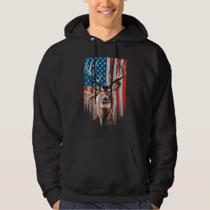 Whitetail Buck Deer Junting American Camouflage US Hoodie
