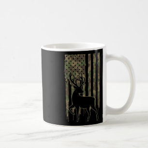 Whitetail Buck Deer Junting American Flag Camoufla Kaffeetasse