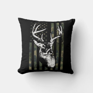 Whitetail Buck Deer Junting USA Camouflage America Kissen
