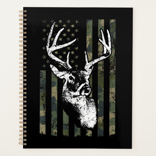 Whitetail Buck Deer Junting USA Camouflage America Planer (Vorderseite)