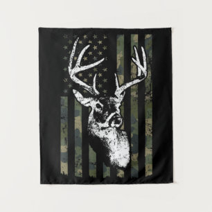 Whitetail Buck Deer Junting USA Camouflage America Wandteppich