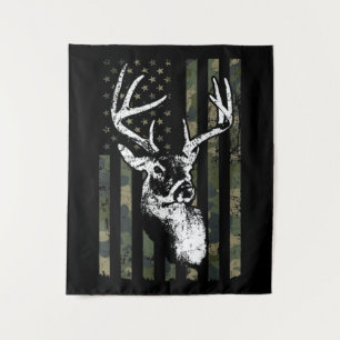 Whitetail Buck Deer Junting USA Camouflage America Wandteppich
