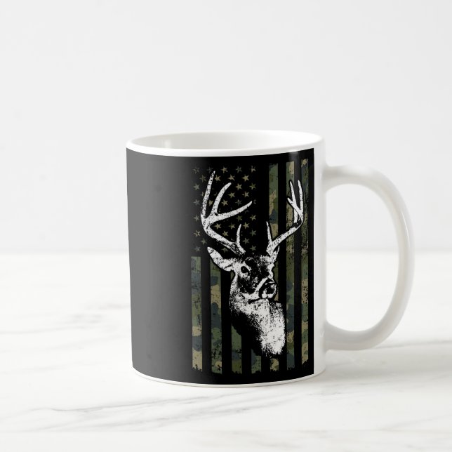 Whitetail Buck Deer Junting Usa Camouflage Amerika Kaffeetasse (Rechts)