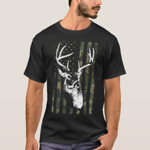 Whitetail Buck Deer Junting Usa Camouflage Amerika T-Shirt