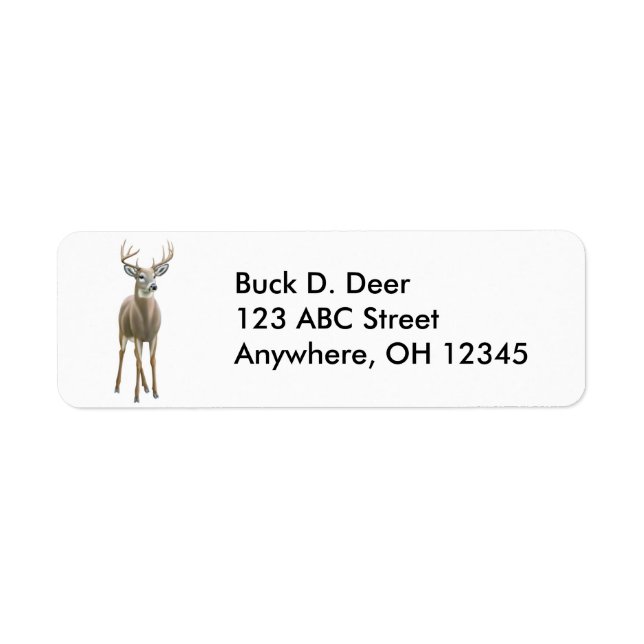 Whitetail Buck Deer Label (Vorne)