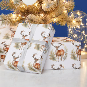 Whitetail Buck Forest Weihnachten Geschenkpapier
