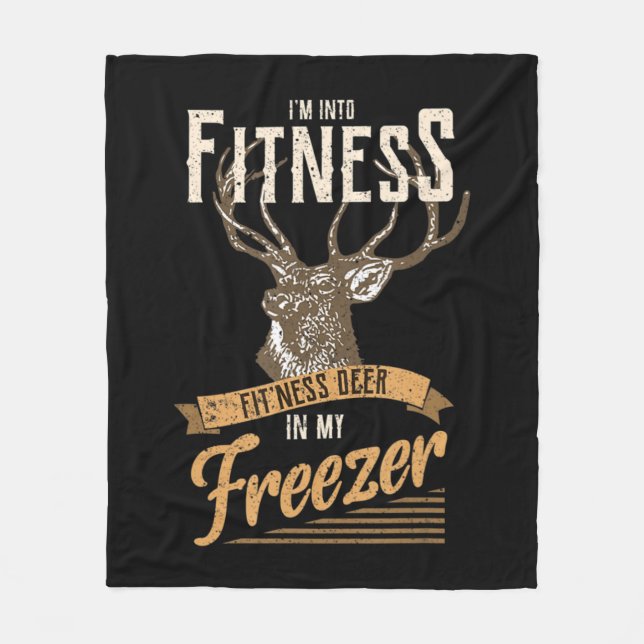 Whitetail Buck Fun Deer Junting Saison I'm Into Fi Fleecedecke (Vorderseite)