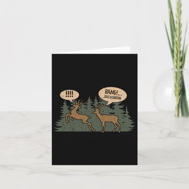 Whitetail Buck Funny Deer Jagdsaison Byng Just Karte (Vorderseite)