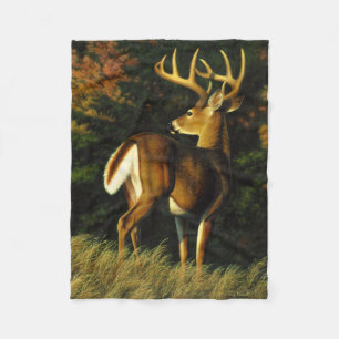 Whitetail Buck im Herbst Fleecedecke