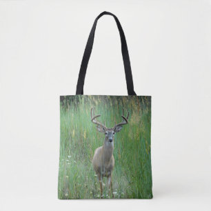 Whitetail Buck in der Wiesendrucktasche