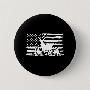 Whitetail-Buck-Rehjagd-Shirt Amerikanischer Vintag Button