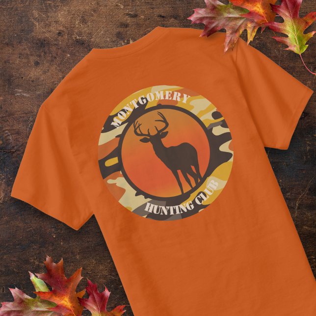 Whitetail Dealer und Camouflage Round Design T-Shirt (Von Creator hochgeladen)