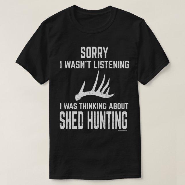 Whitetail Deer Antler Shed Jagd Funny Design T-Shirt (Design vorne)
