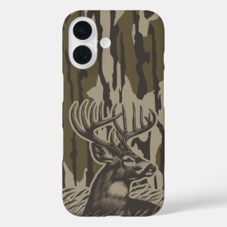Whitetail Deer Bottomland Camouflage Hirsche Jagd iPhone 16 Hülle
