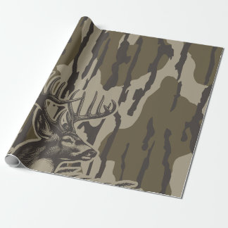 Whitetail Deer Bottomland Camouflage Hirsche Jagd Geschenkpapier