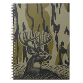 Whitetail Deer Bottomland Camouflage Hirsche Jagd  Notizblock