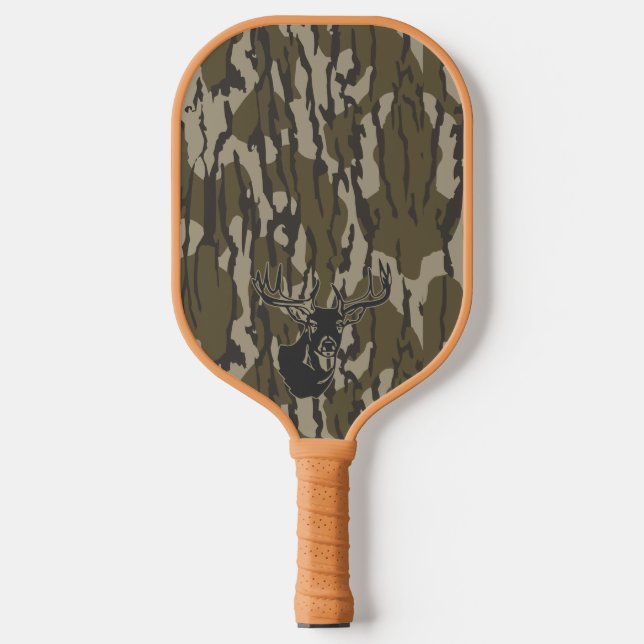 Whitetail Deer Bottomland Camouflage Jagd Camoufla Pickleball Schläger (Vorderseite)
