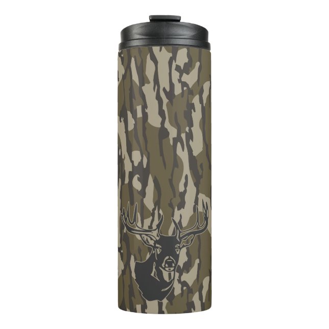 Whitetail Deer Bottomland Camouflage Jagd Camoufla Thermosbecher (Vorderseite)
