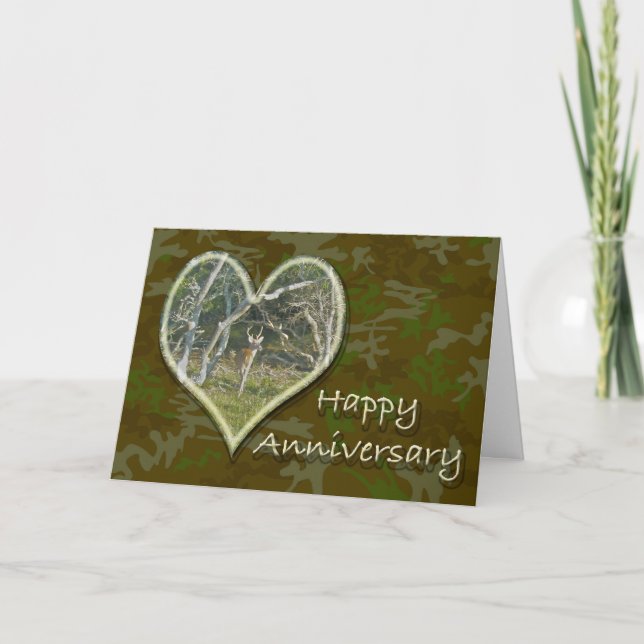 Whitetail Deer Buck Anniversary Card Karte (Vorderseite)
