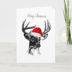 Whitetail Deer Christmas Card Feiertagskarte