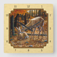 Whitetail Deer Fawn & Doe Yellow