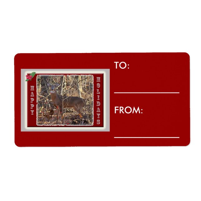 Whitetail Deer Happy Holidays (Vorne)