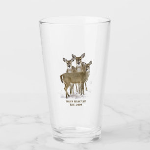 Whitetail Deer Herde / Vaters Mancave Pint Glas