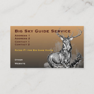 Whitetail Deer Illustration Business Card Visitenkarte