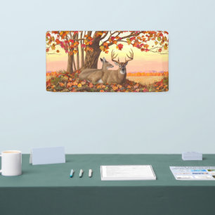 Whitetail Deer im Herbst Herbstfarben in New Engla Banner