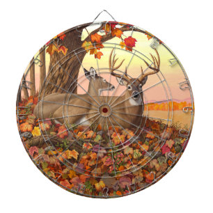 Whitetail Deer im Herbst Herbstfarben in New Engla Dartscheibe