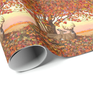Whitetail Deer im Herbst Herbstfarben in New Engla Geschenkpapier