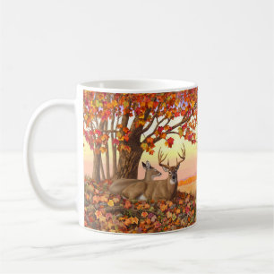 Whitetail Deer im Herbst Herbstfarben in New Engla Kaffeetasse