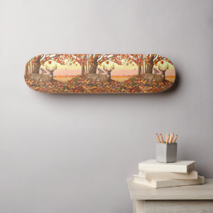 Whitetail Deer im Herbst Herbstfarben in New Engla Skateboard