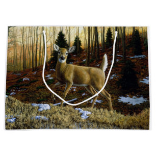 Whitetail Deer im Herbstwald Große Geschenktüte