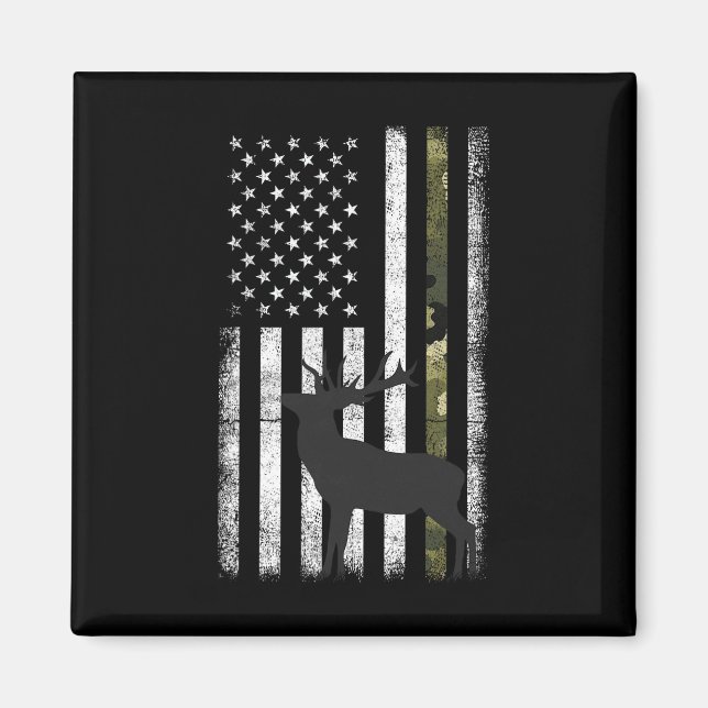 Whitetail Deer Junting Elk Buck Camouflage Americ Magnet (Vorne)