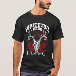 Whitetail Deer Junting Sugar Skull Buck Hunter Gif T-Shirt