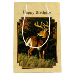 Whitetail Deer Monster Buck Yellow Mittlere Geschenktüte
