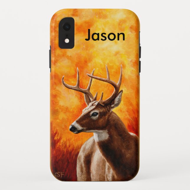 Whitetail Deer Trophy Buck Head Case-Mate iPhone Hülle (Rückseite)