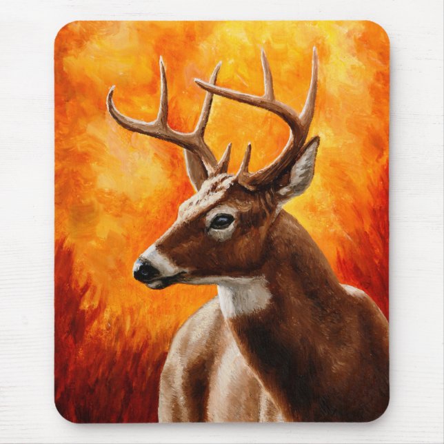 Whitetail Deer Trophy Buck Head Mousepad (Vorne)