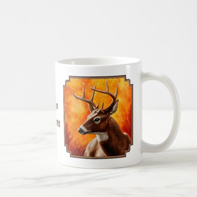 Whitetail Deer Trophy Buck Head Tasse (Rechts)