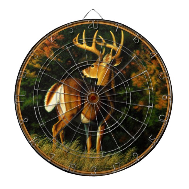 Whitetail Deer Trophy Buck Jagd Dartscheibe (vorne)