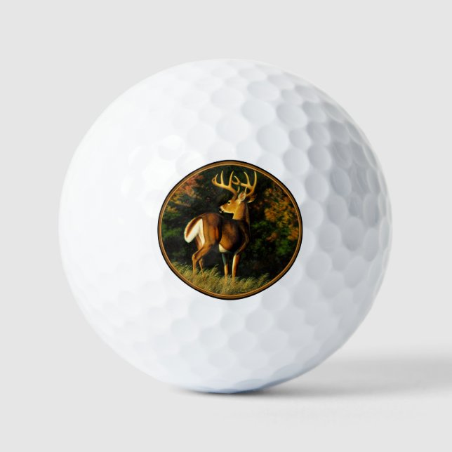 Whitetail Deer Trophy Buck Jagd Golf Balls Golfball (Vorderseite)