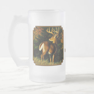 Whitetail Deer Trophy Buck Jagd Mattglas Bierglas
