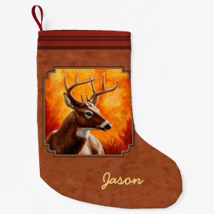 Whitetail Dei Herbst Reddish Brown Kleiner Weihnachtsstrumpf