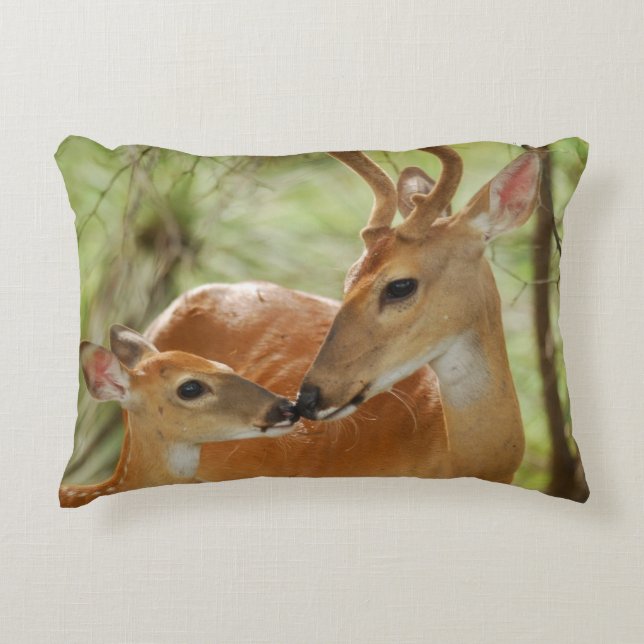 Whitetail-Dollar-und Kitz-Abbinden Dekokissen (Vorderseite)