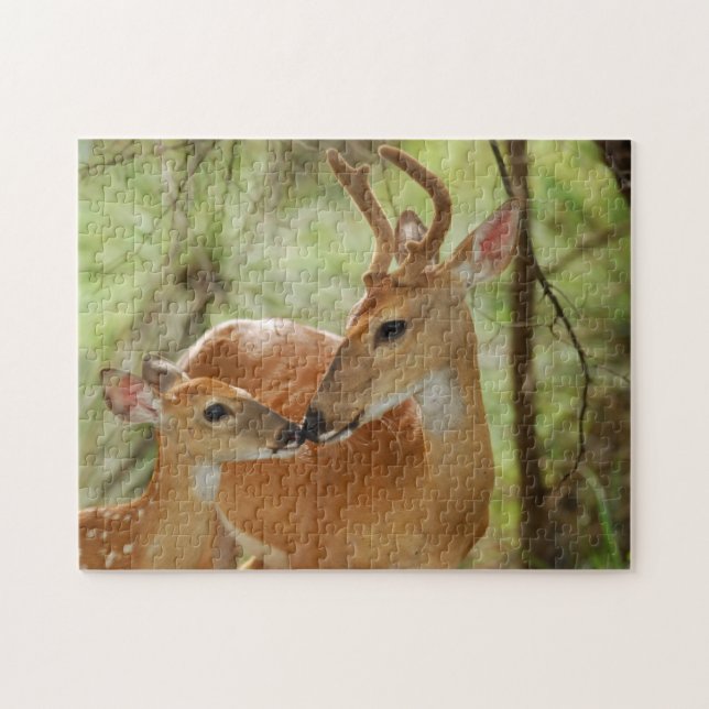 Whitetail-Dollar-und Kitz-Abbinden Puzzle (Horizontal)