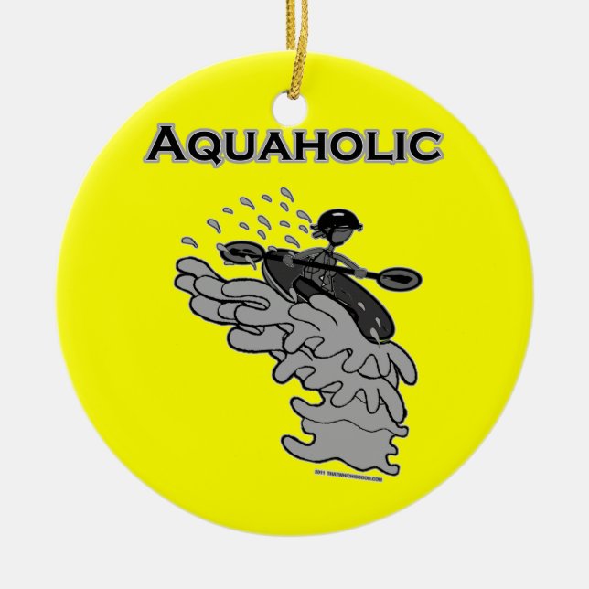 Whitewater Aquaholic Silhouette Shirts & Dingen Keramikornament (Vorne)