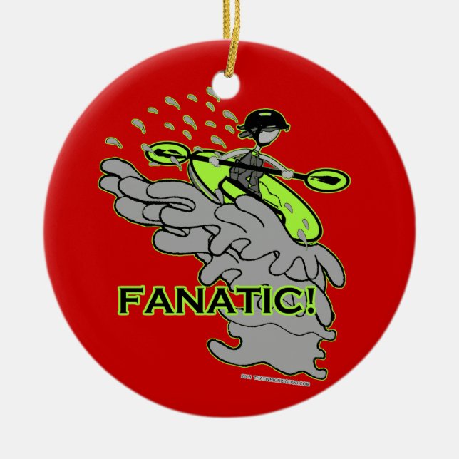 Whitewater Fanatic! Keramik Ornament (Vorne)